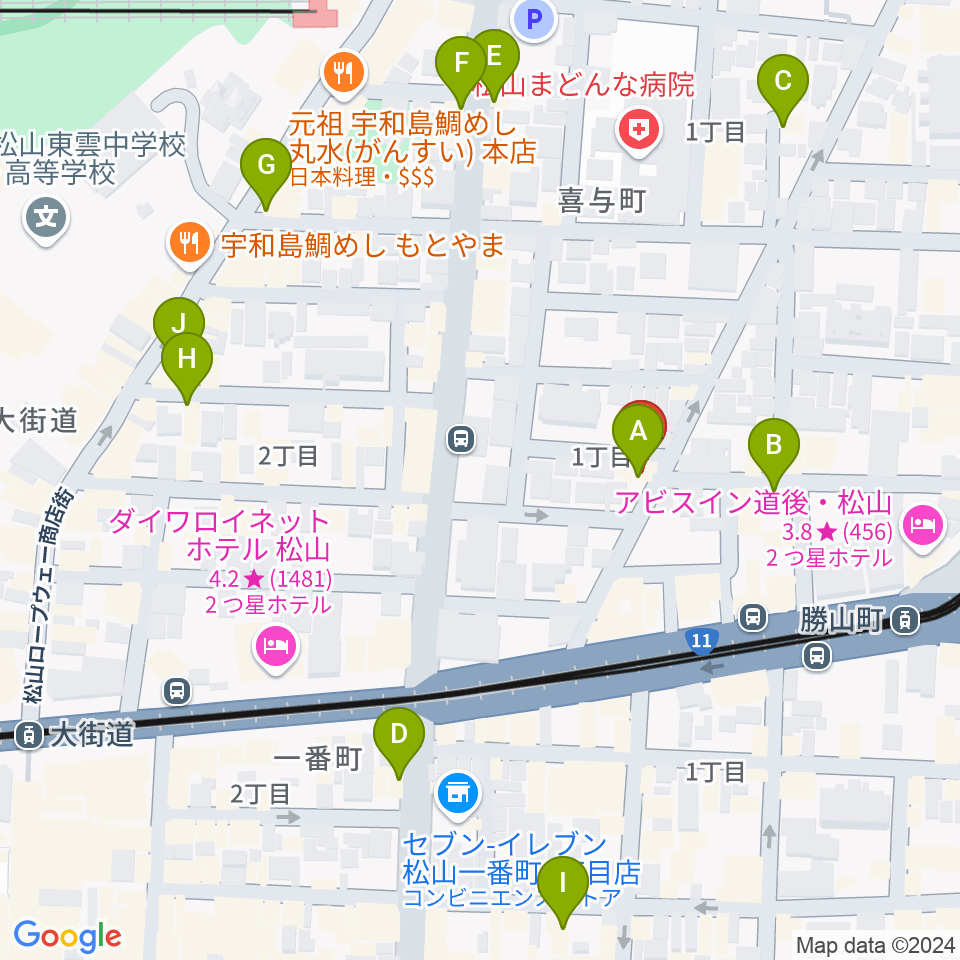 ジャズ イン グレッチ周辺のカフェ一覧地図