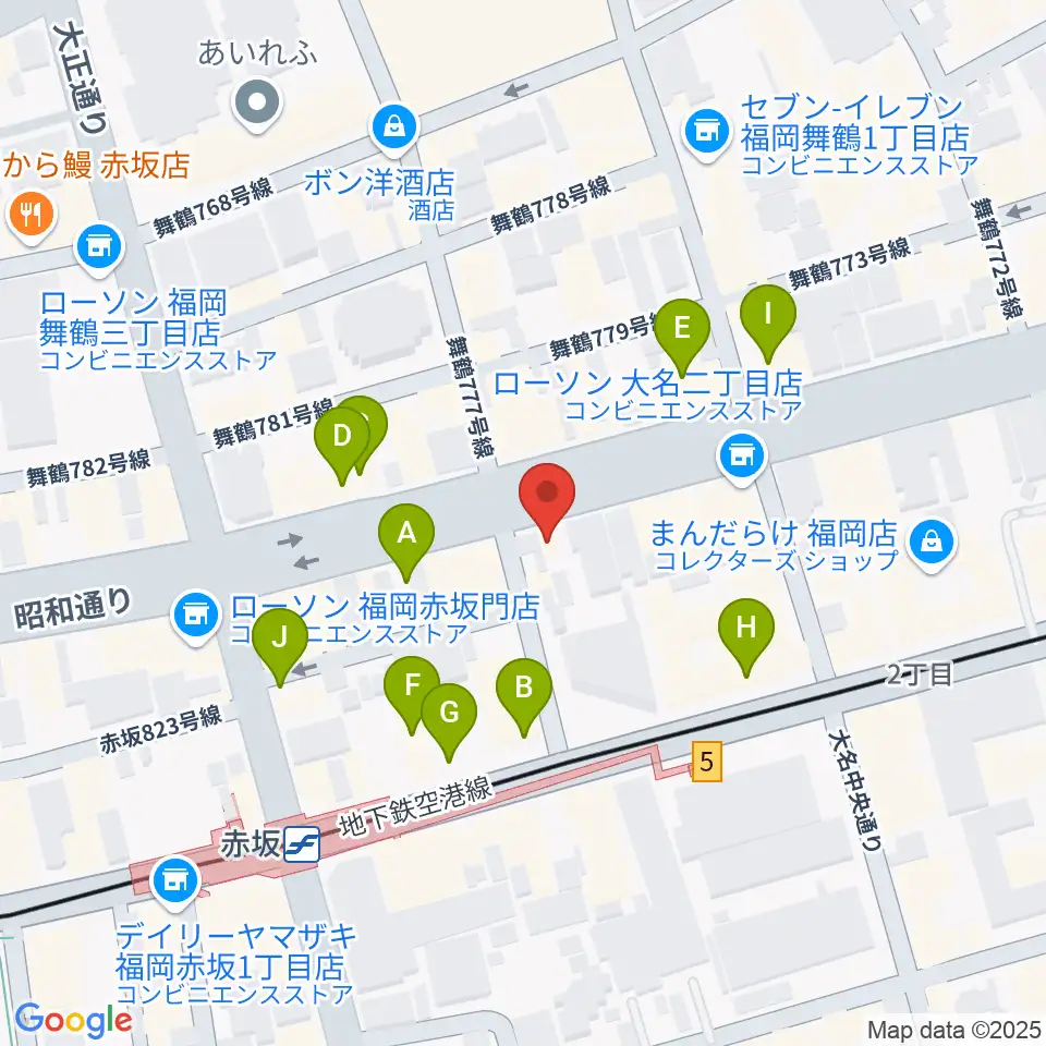 クレモナ楽器周辺のカフェ一覧地図
