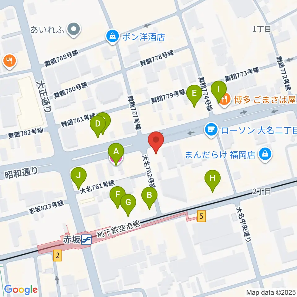 クレモナ楽器周辺のカフェ一覧地図