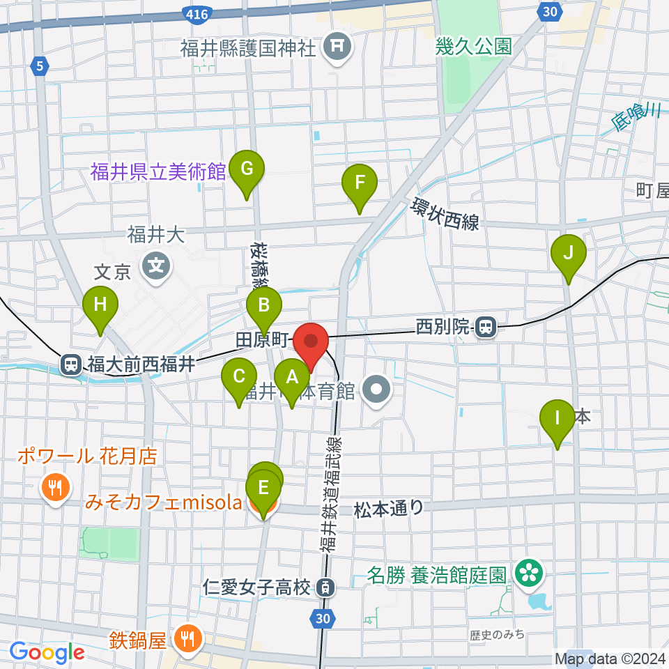 フェニックス・プラザ周辺のカフェ一覧地図