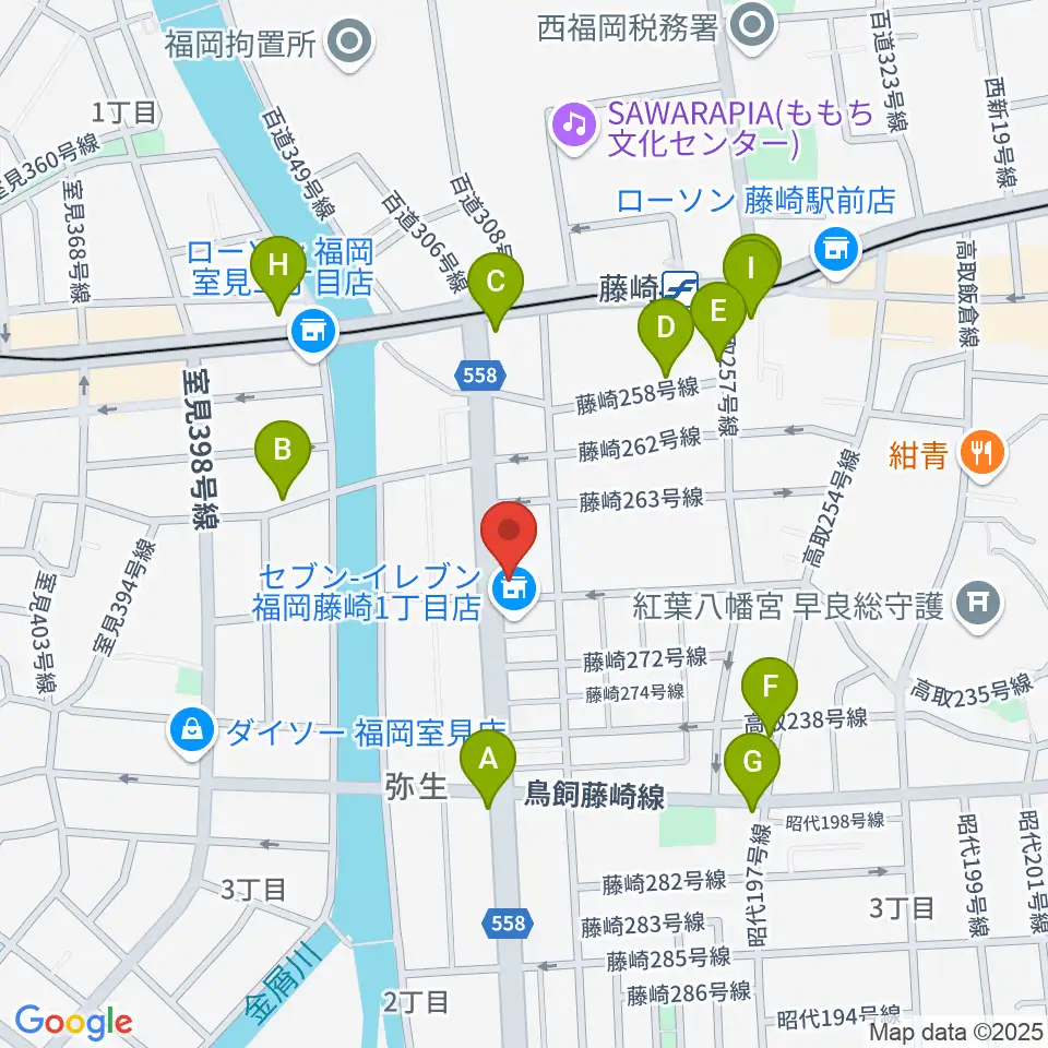 日本楽芸社 ピアノパーク周辺のカフェ一覧地図