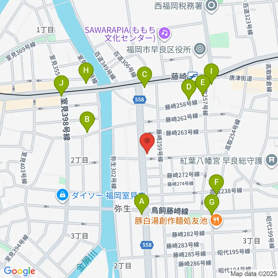 日本楽芸社 ピアノパーク周辺のカフェ一覧地図