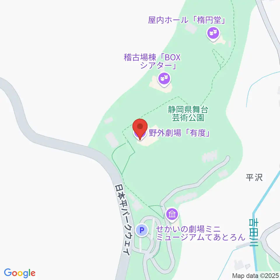 静岡県舞台芸術公園周辺のカフェ一覧地図
