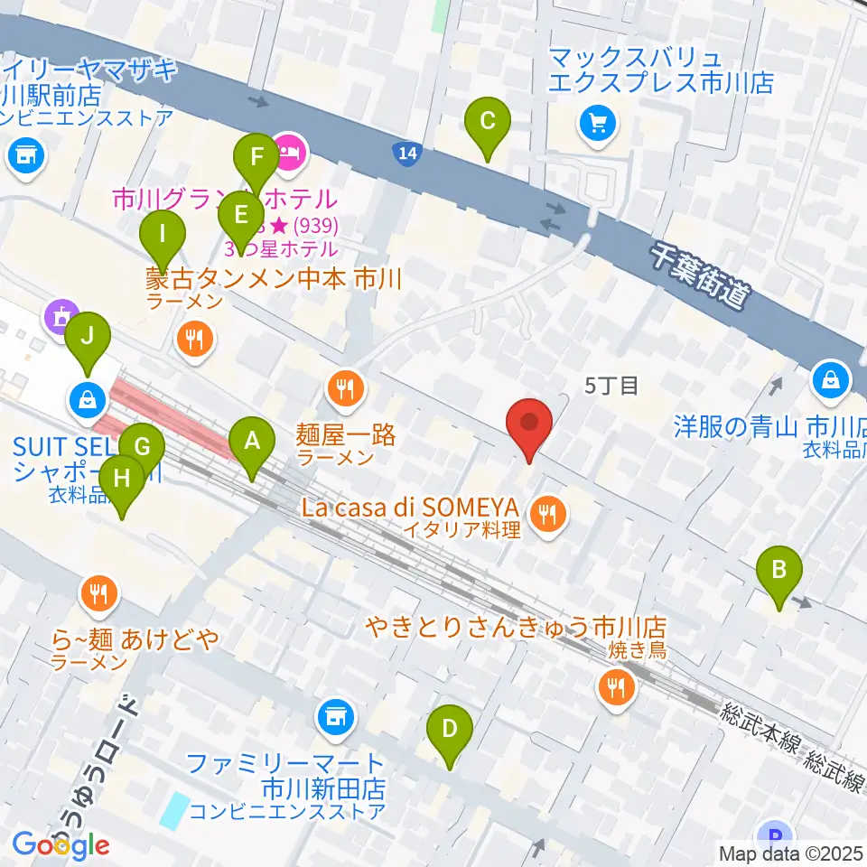 管楽器専門店 Groovin' Trumpet周辺のカフェ一覧地図