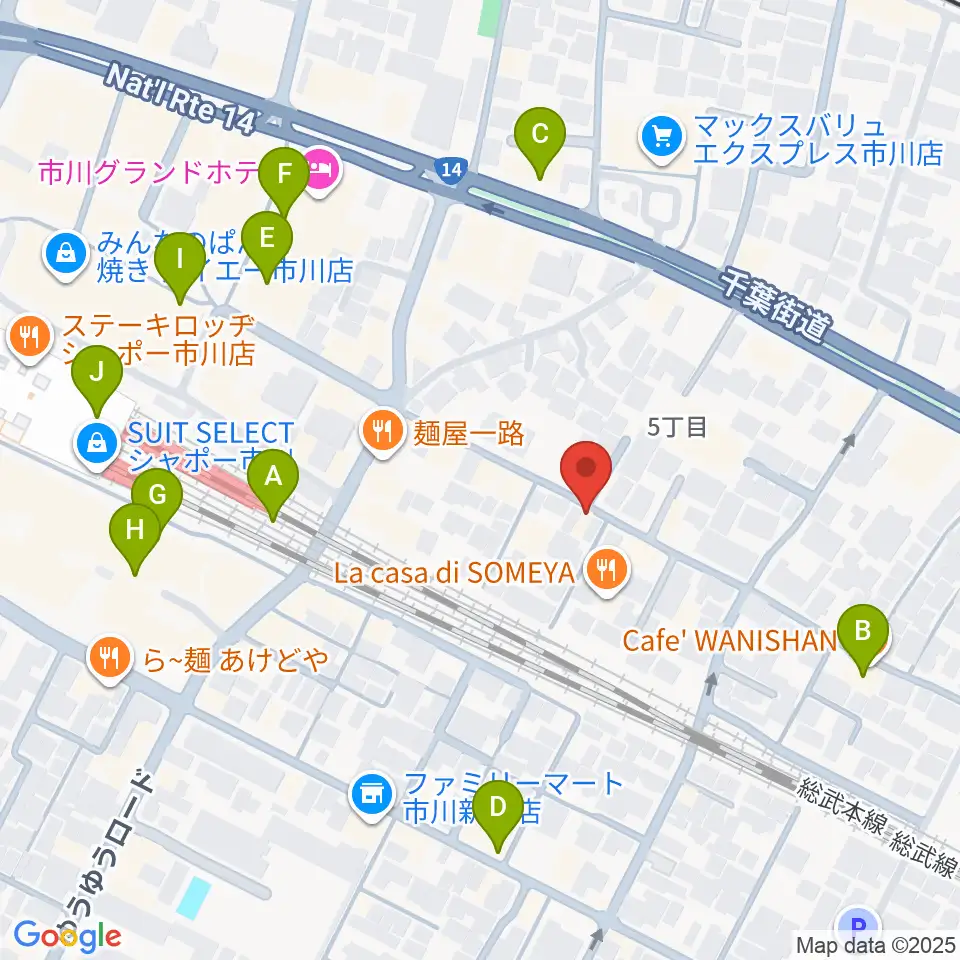 管楽器専門店 Groovin' Trumpet周辺のカフェ一覧地図