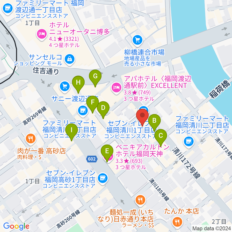 キャバーンビート周辺のカフェ一覧地図