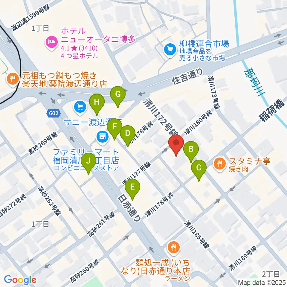 キャバーンビート周辺のカフェ一覧地図