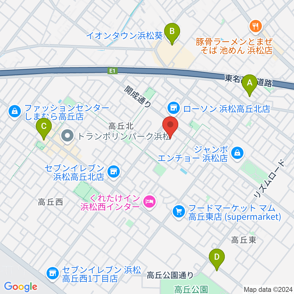 きたいち音楽教室周辺のカフェ一覧地図