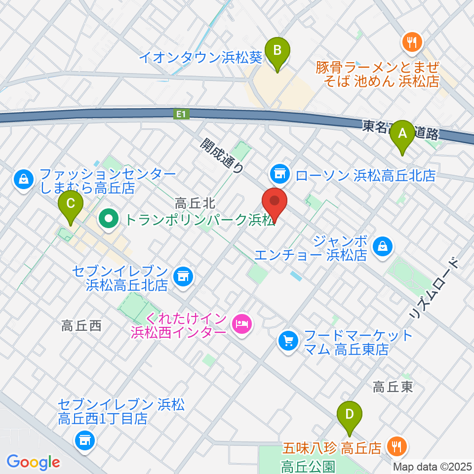 きたいち音楽教室周辺のカフェ一覧地図