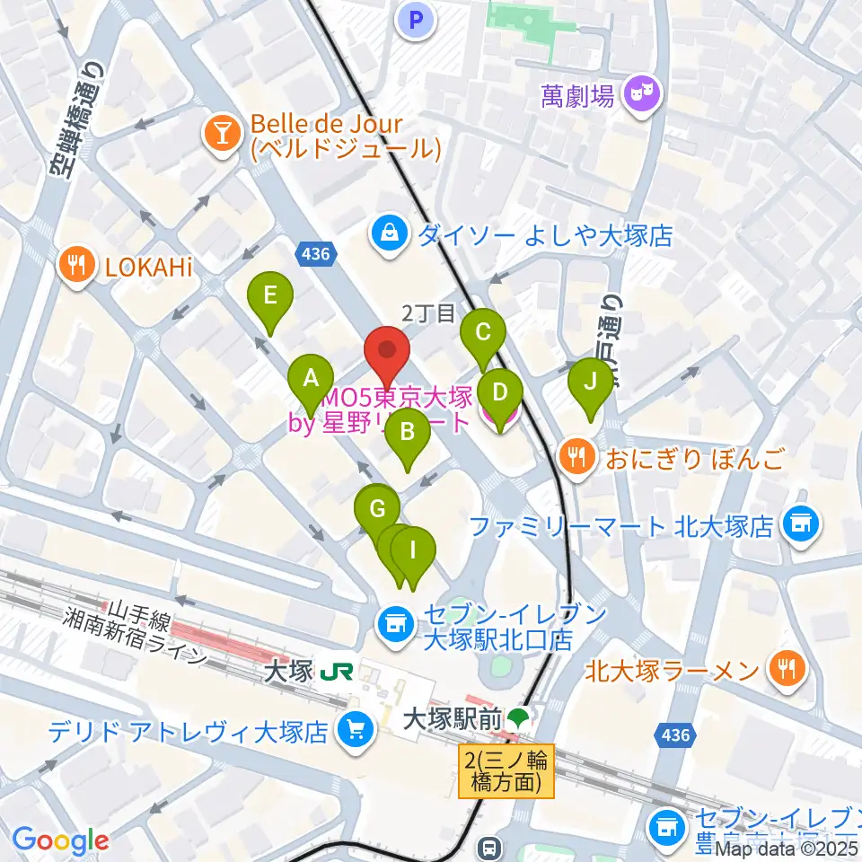 大塚Hearts+周辺のカフェ一覧地図