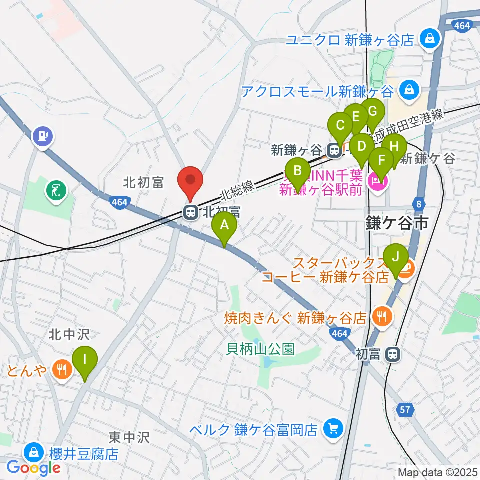 ハンドワイヤードガレージ周辺のカフェ一覧地図
