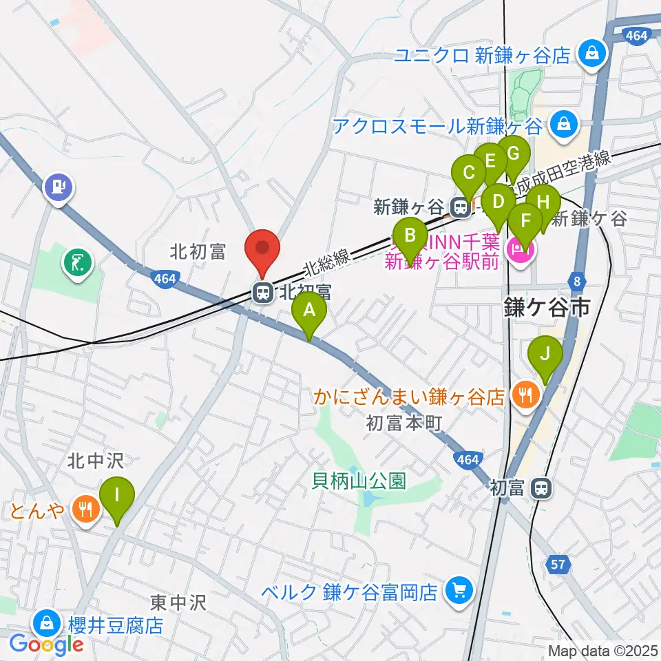 ハンドワイヤードガレージ周辺のカフェ一覧地図