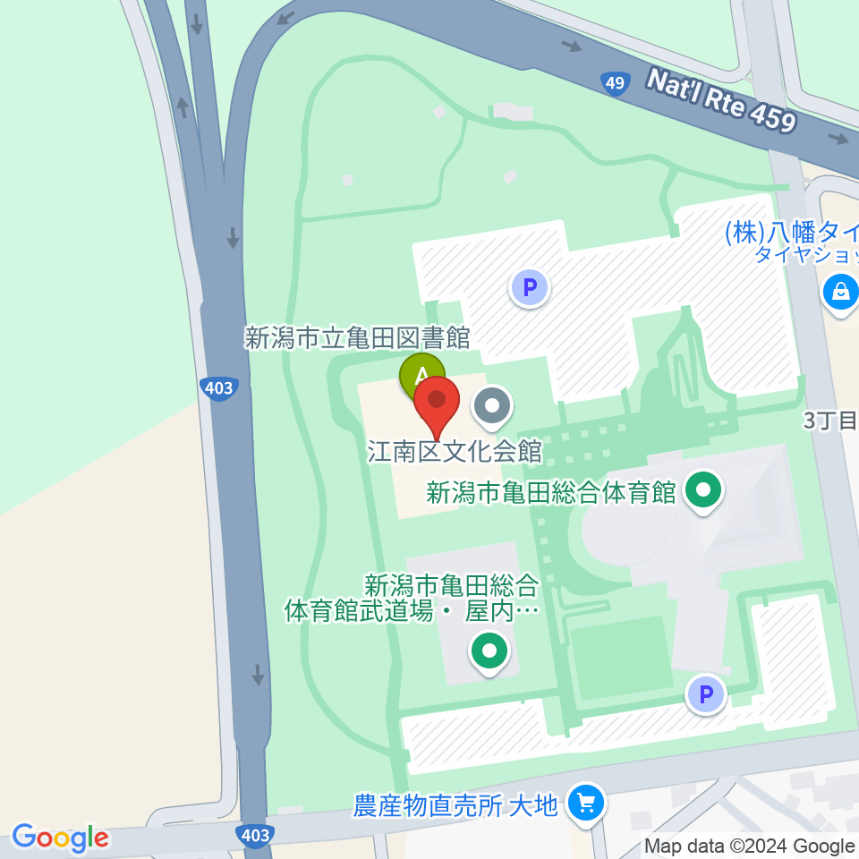 江南区文化会館周辺のカフェ一覧地図