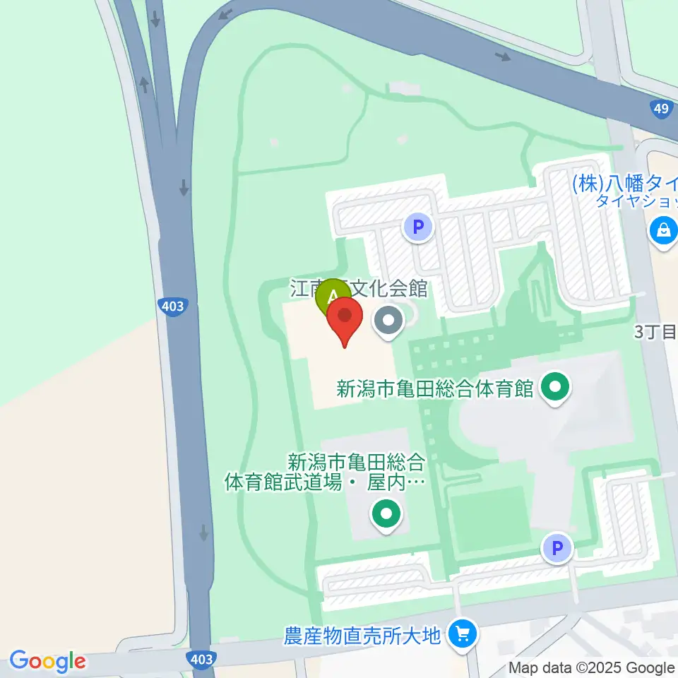 江南区文化会館周辺のカフェ一覧地図