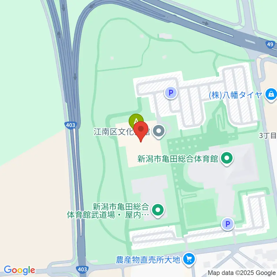 江南区文化会館周辺のカフェ一覧地図