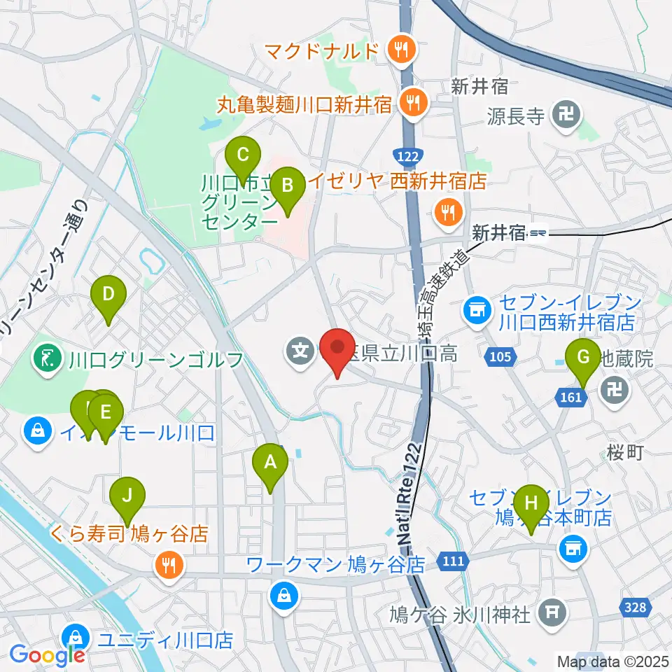 クラシカルスタジオ カルーソ周辺のカフェ一覧地図