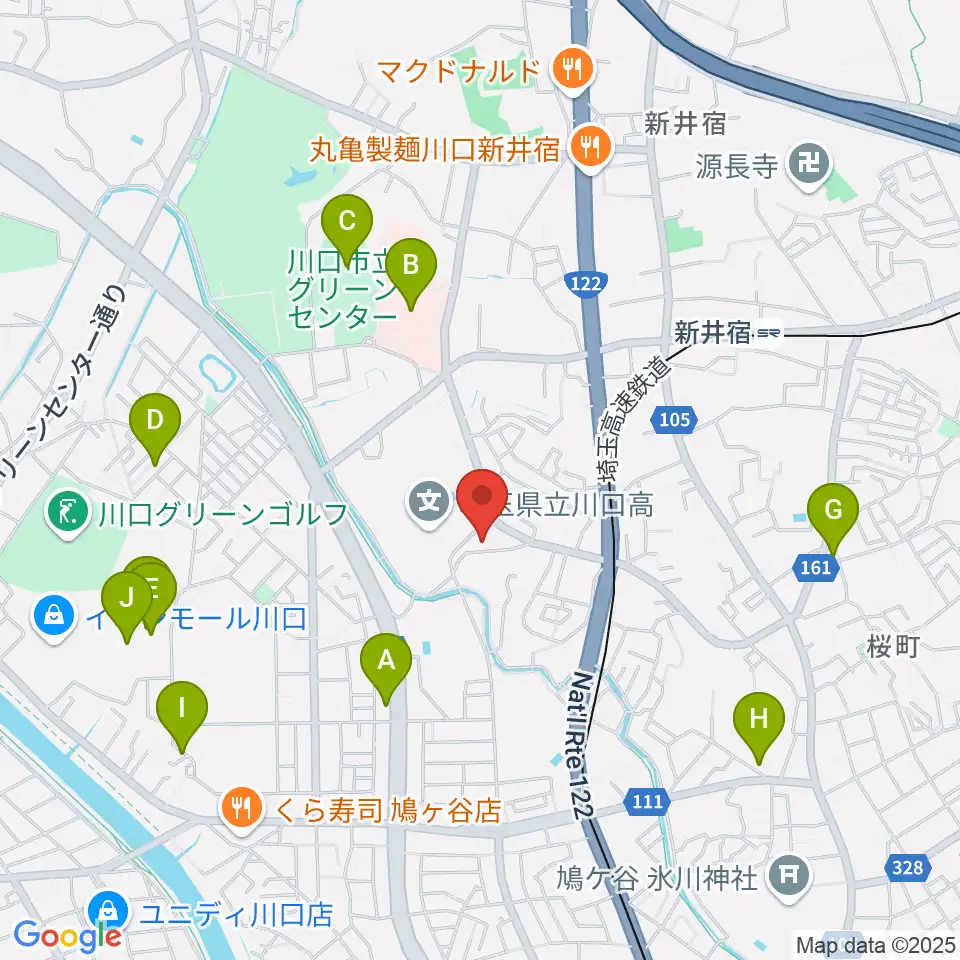クラシカルスタジオ カルーソ周辺のカフェ一覧地図