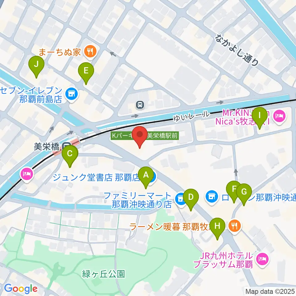 高良楽器店周辺のカフェ一覧地図