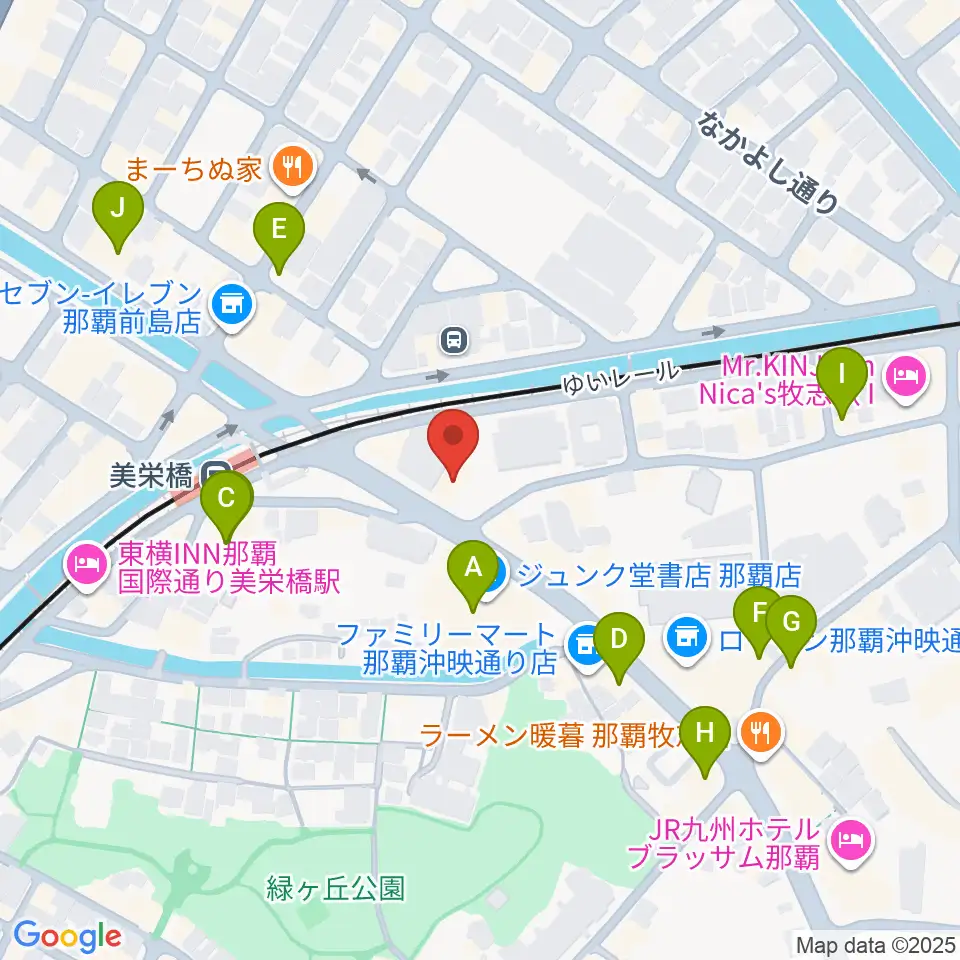 高良楽器店周辺のカフェ一覧地図