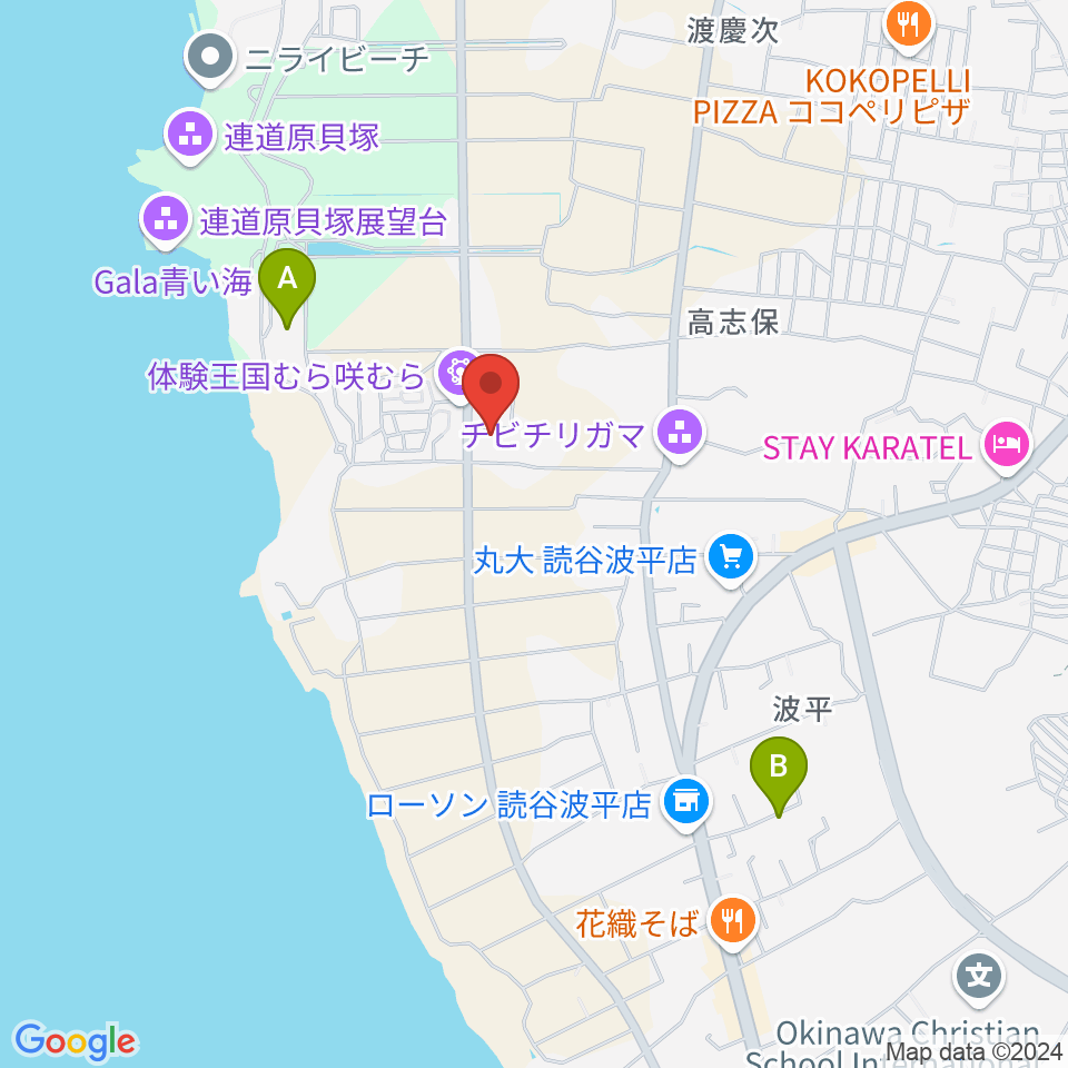 三線工房まちだ屋周辺のカフェ一覧地図