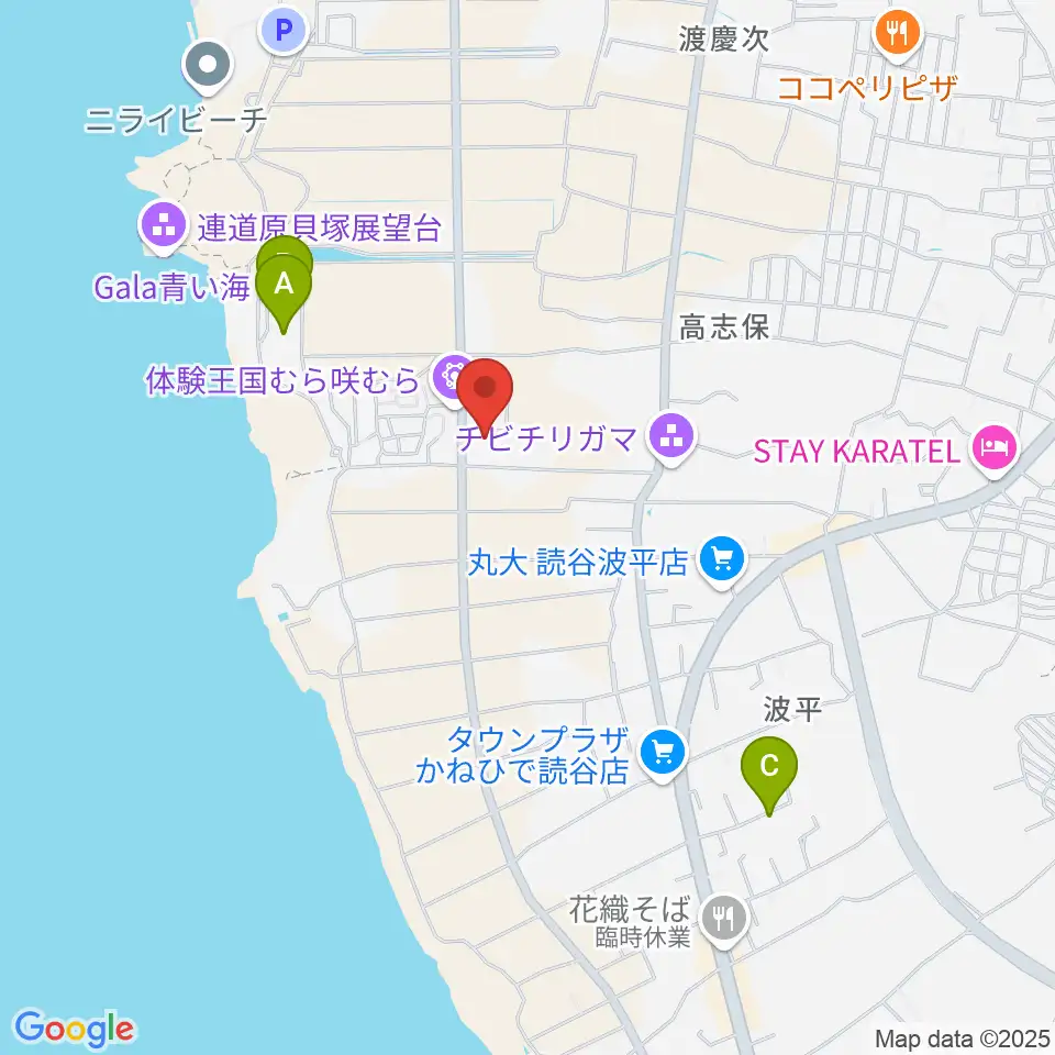 三線工房まちだ屋周辺のカフェ一覧地図
