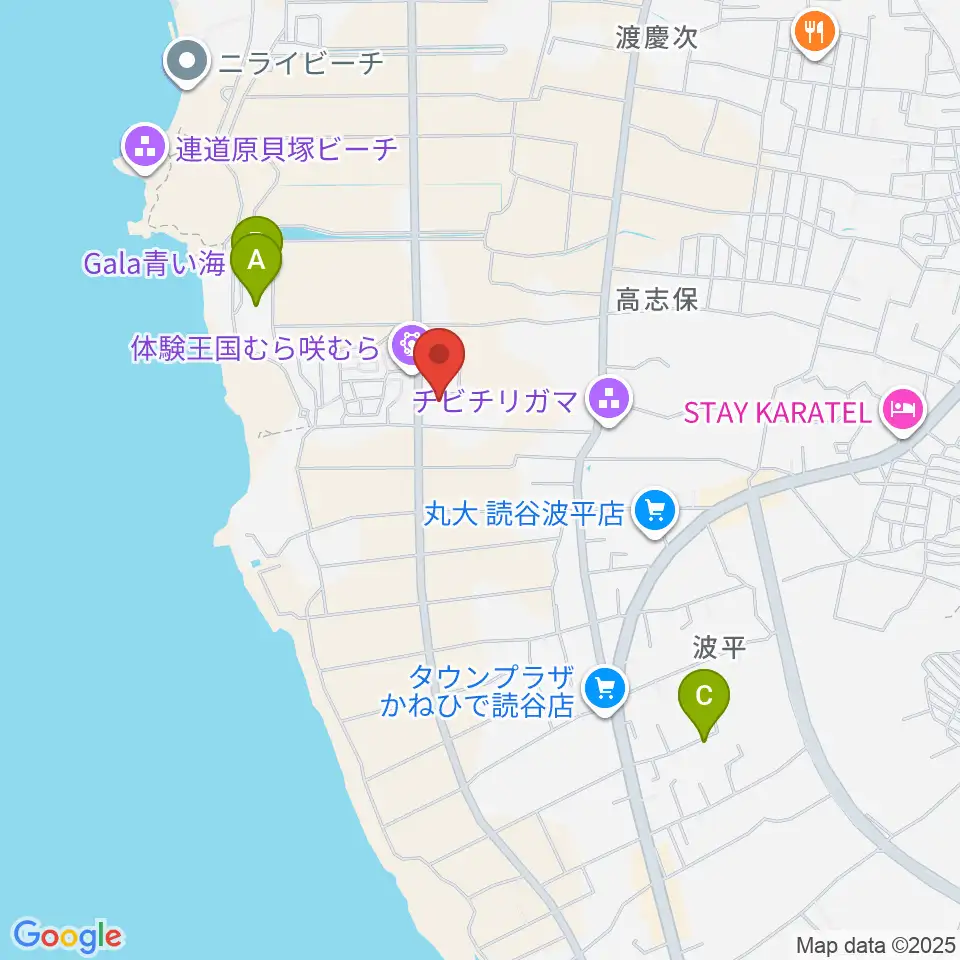 三線工房まちだ屋周辺のカフェ一覧地図