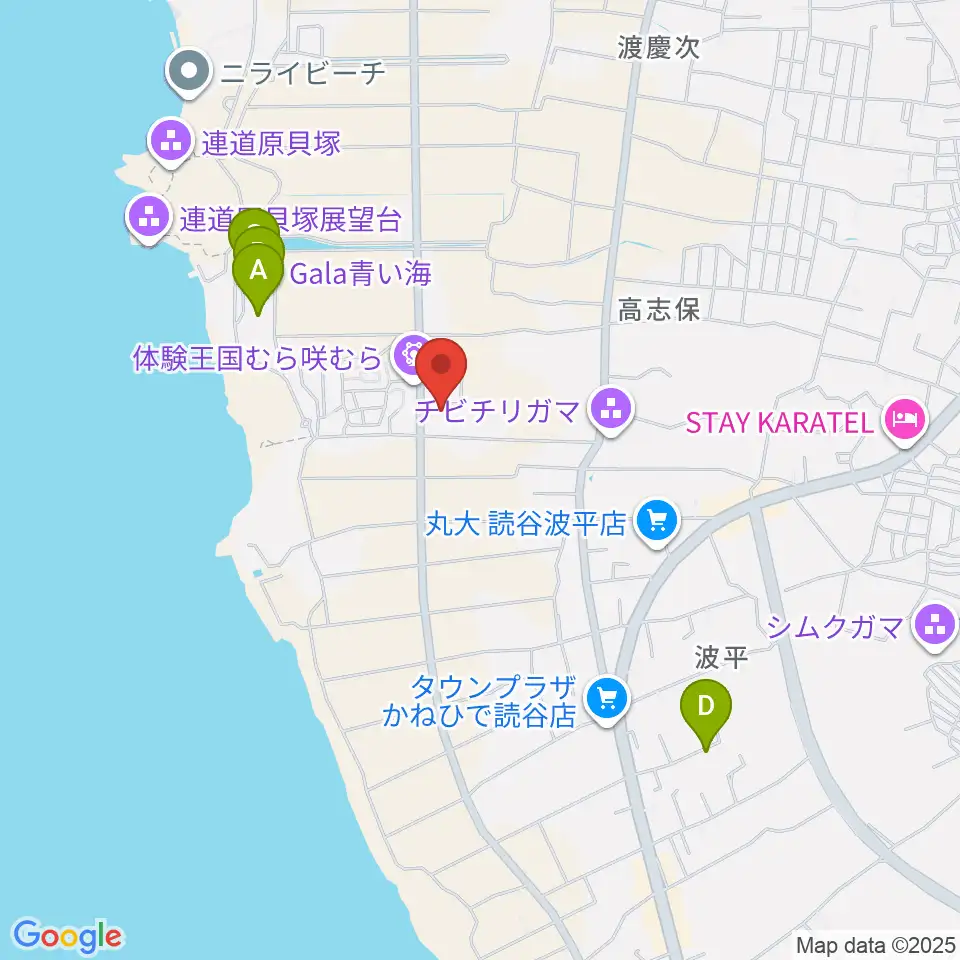 三線工房まちだ屋周辺のカフェ一覧地図