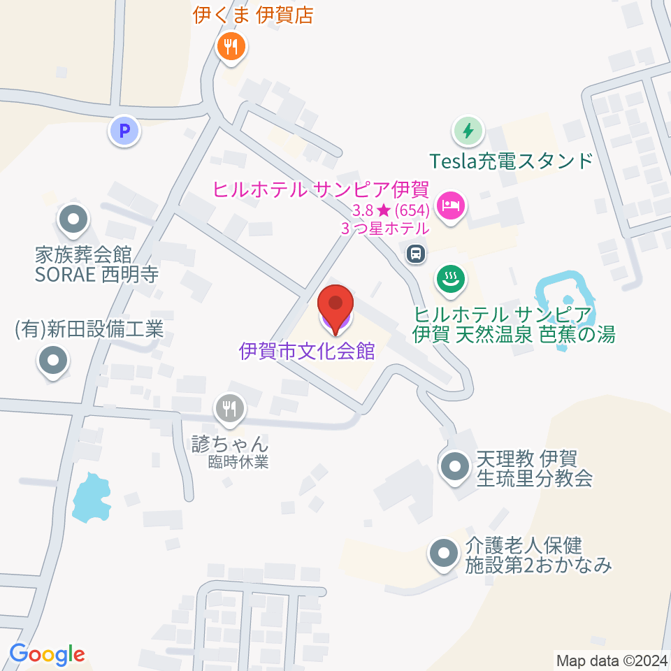 伊賀市文化会館周辺のカフェ一覧地図