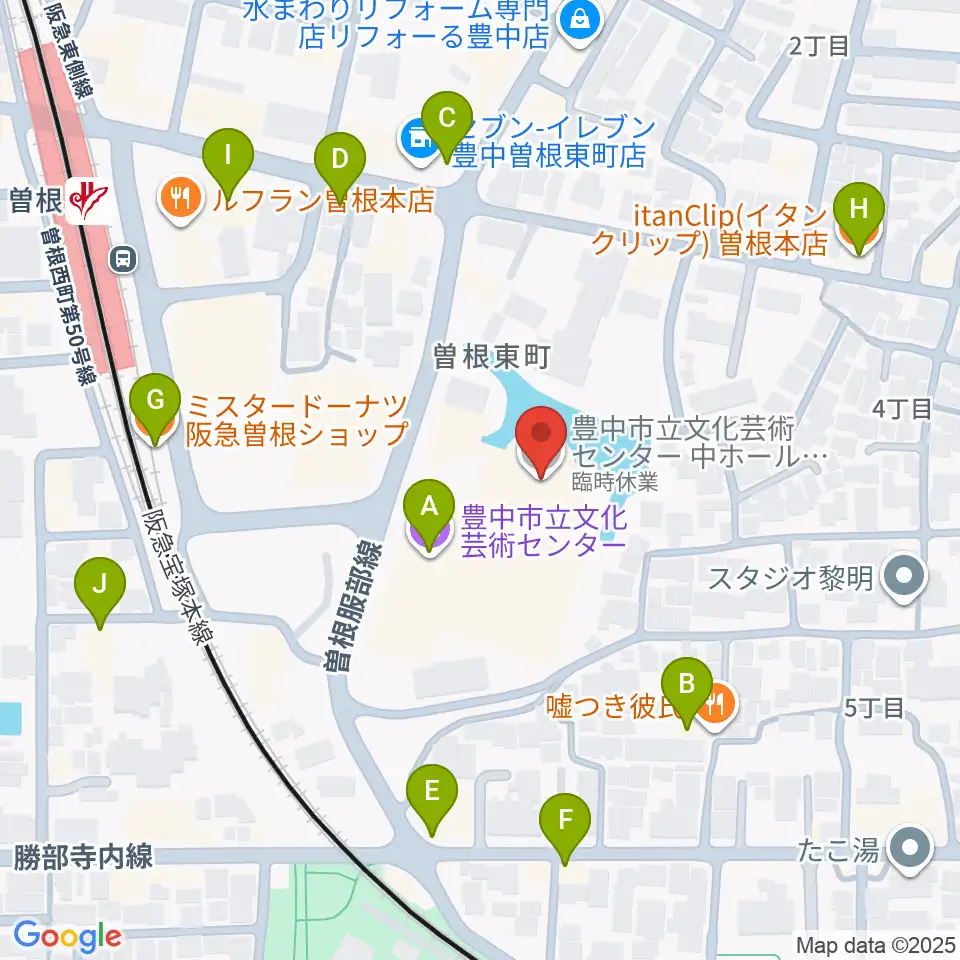 アクア文化ホール周辺のカフェ一覧地図