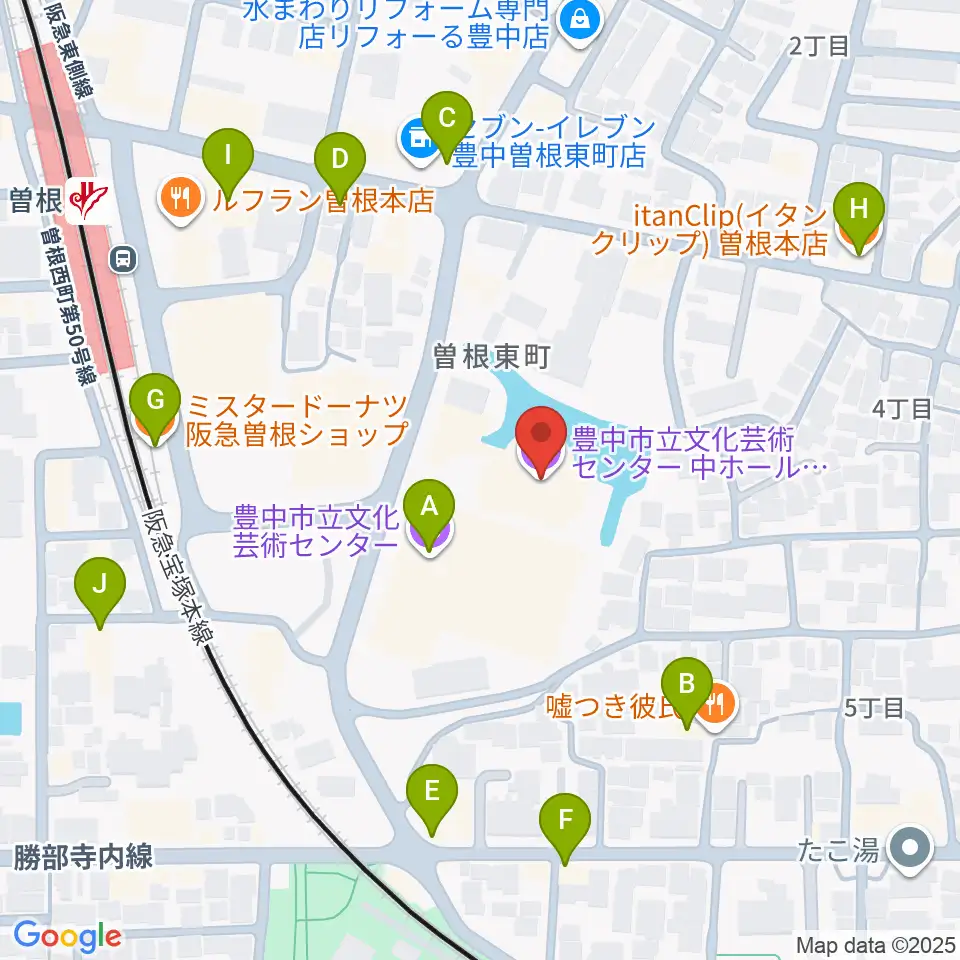 アクア文化ホール周辺のカフェ一覧地図