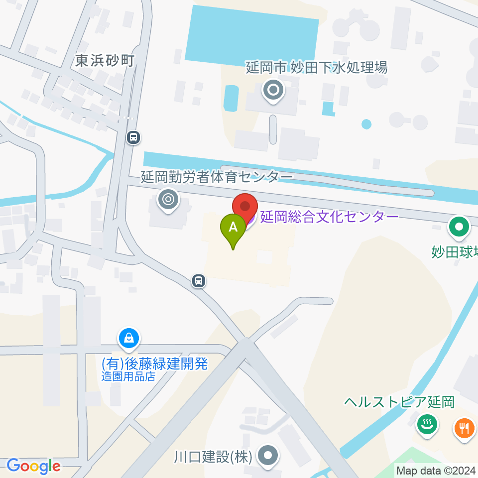 延岡総合文化センター周辺のカフェ一覧地図