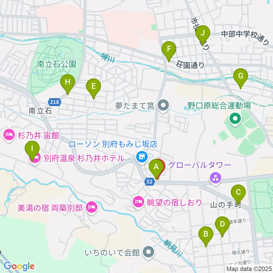 サンシティー音楽院周辺のカフェ一覧地図