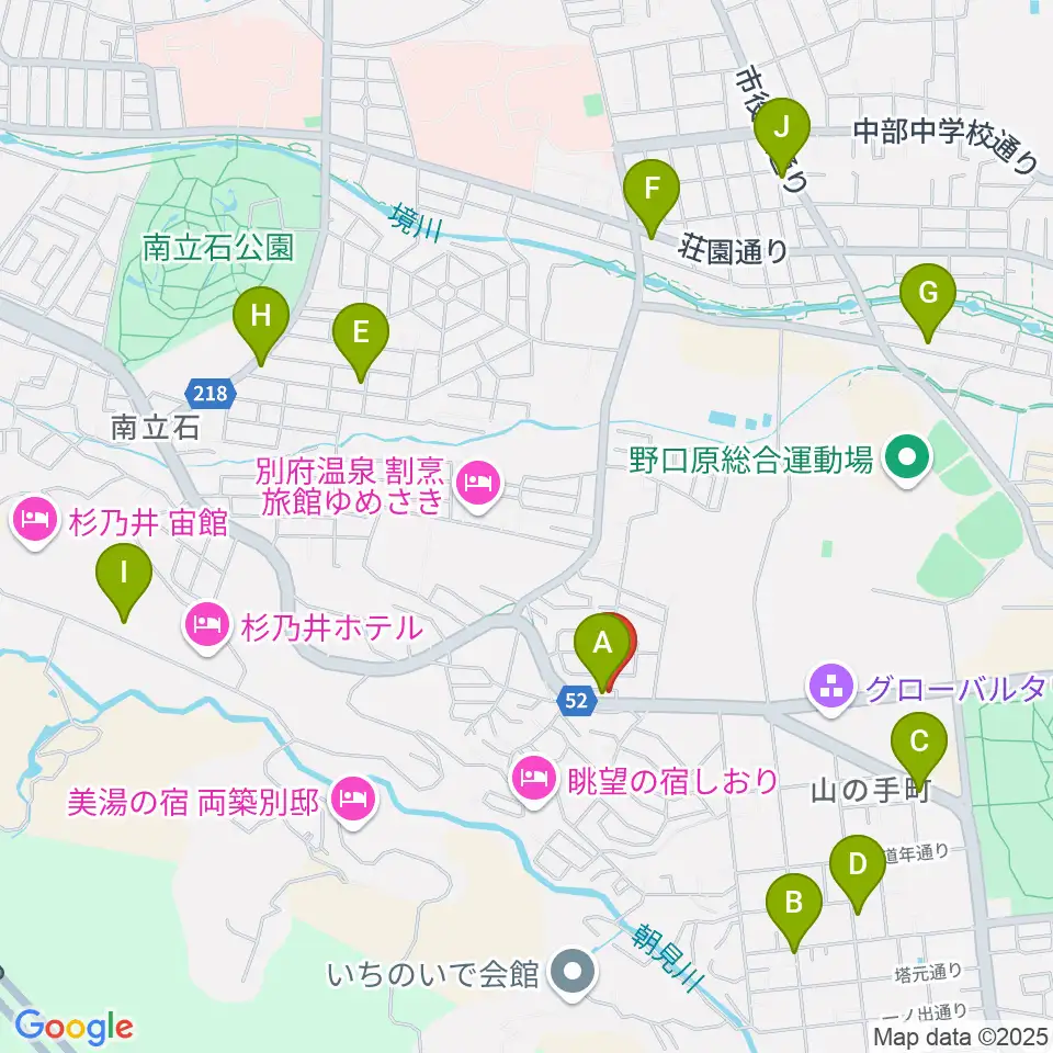 サンシティー音楽院周辺のカフェ一覧地図