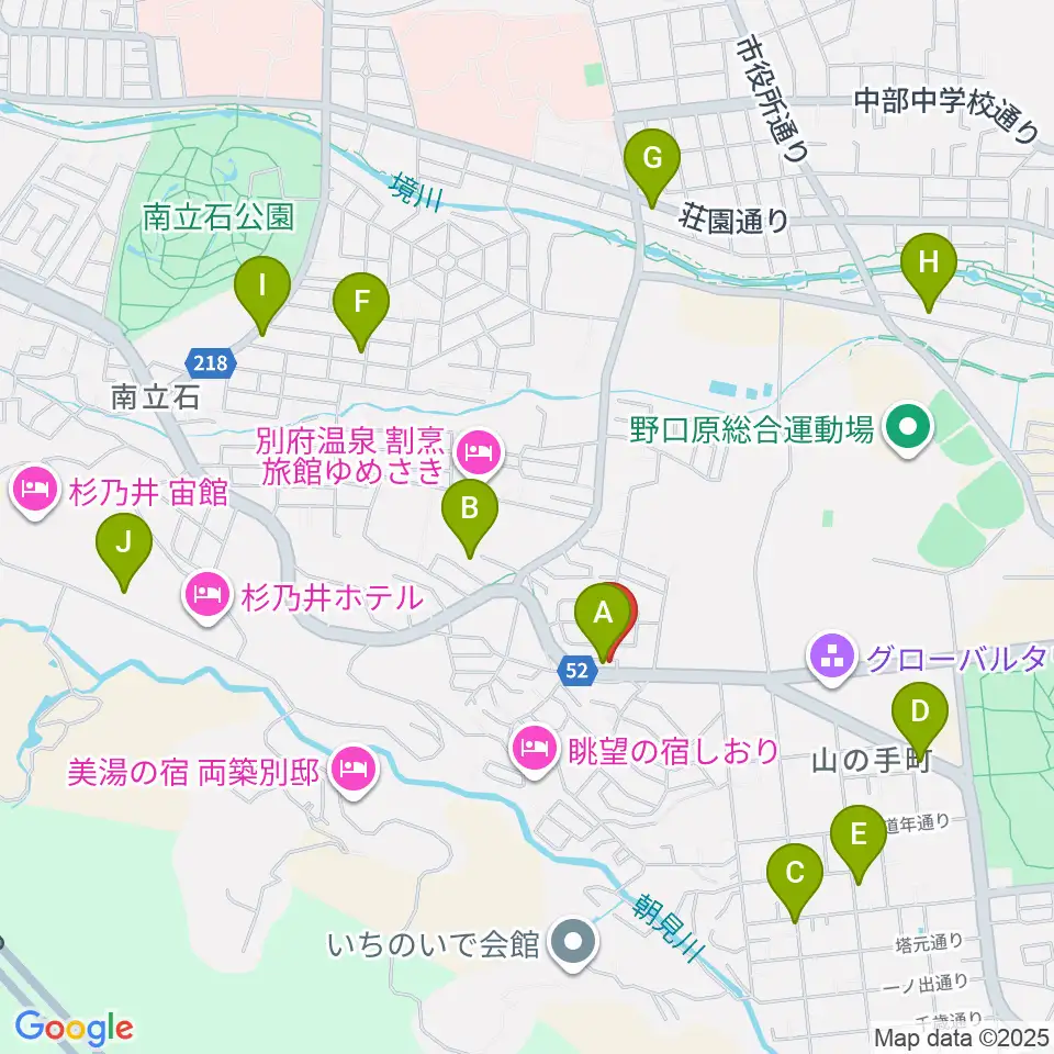 サンシティー音楽院周辺のカフェ一覧地図