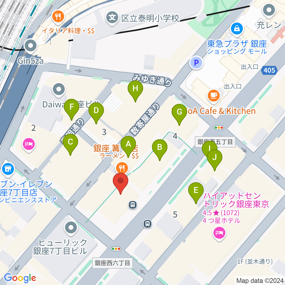 伽藍バー周辺のカフェ一覧地図