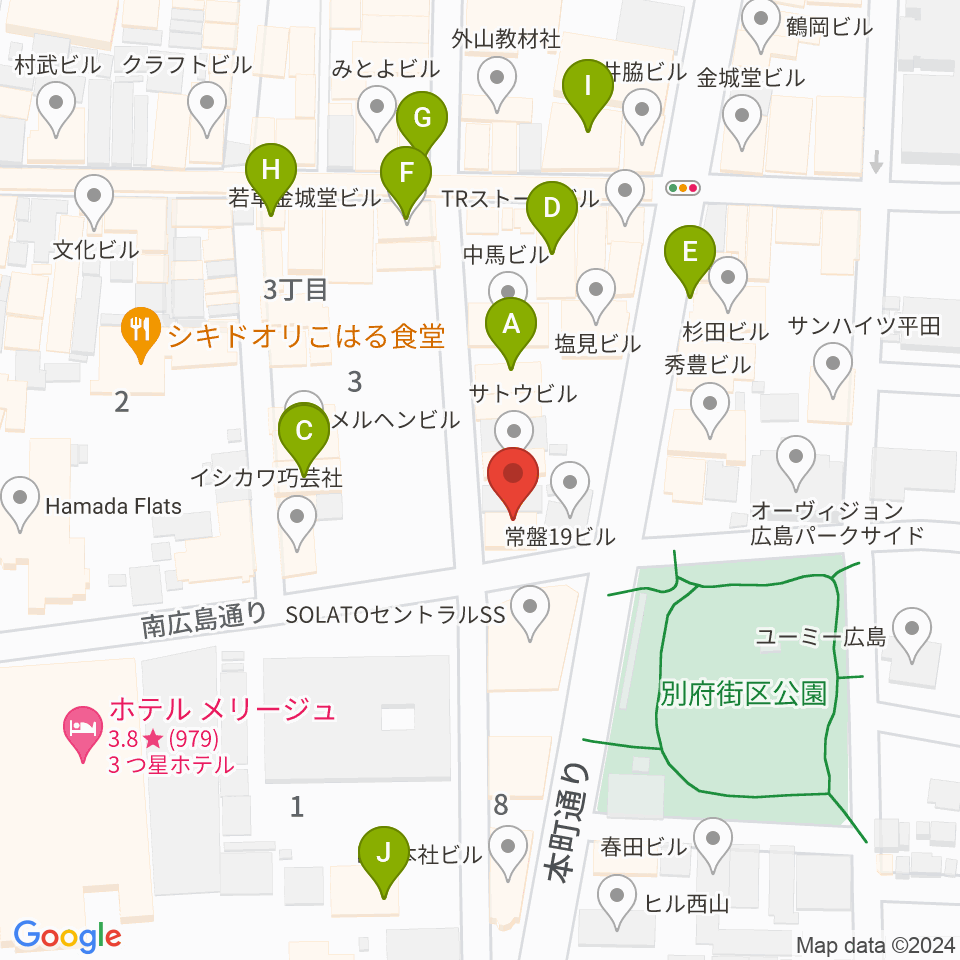 ドラゴンヘッド音楽スタジオ周辺のカフェ一覧地図