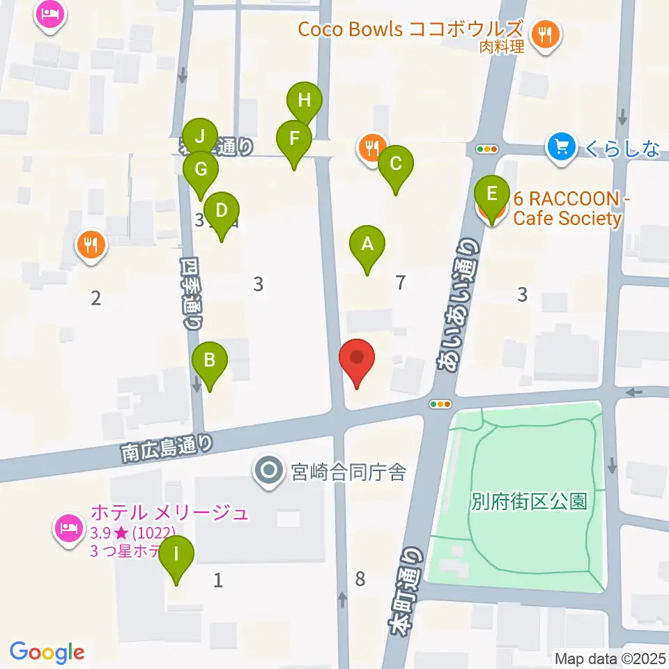 ドラゴンヘッド音楽スタジオ周辺のカフェ一覧地図