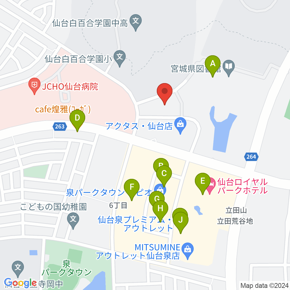 泉パークタウンカルチャーセンター周辺のカフェ一覧地図