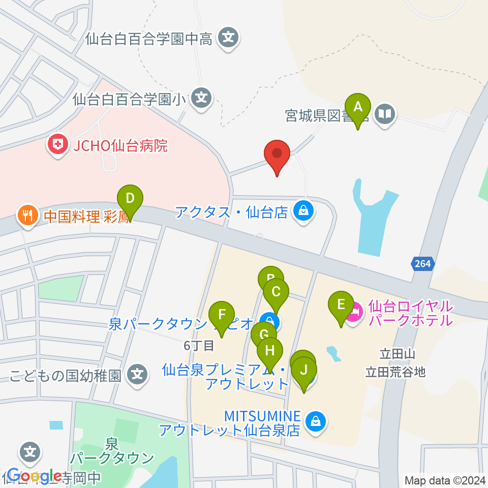 泉パークタウンカルチャーセンター周辺のカフェ一覧地図