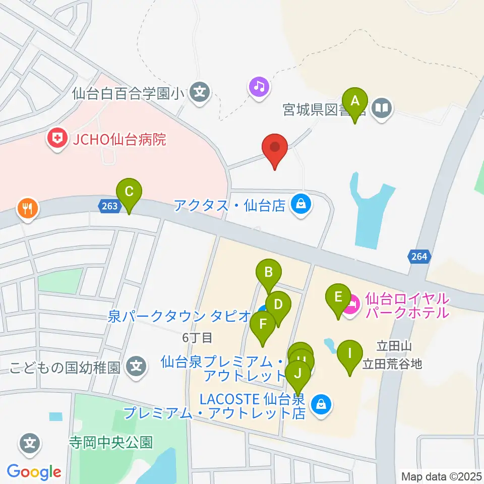 泉パークタウンカルチャーセンター周辺のカフェ一覧地図