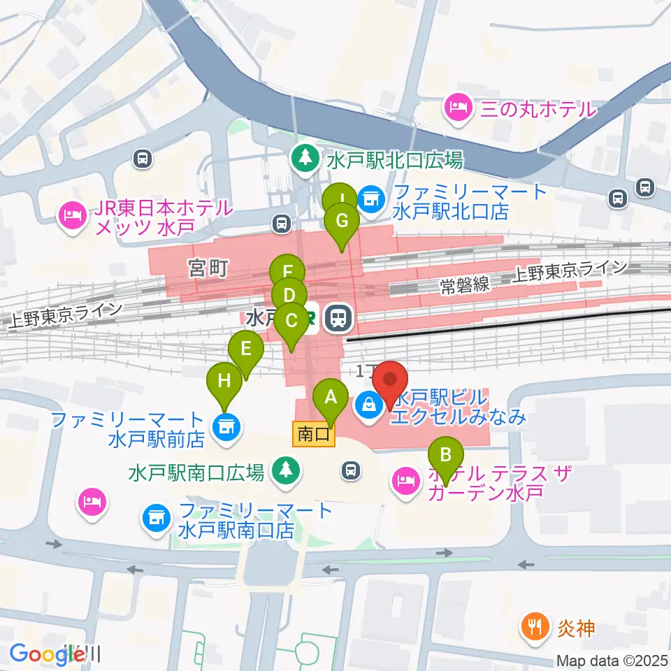 エクセルカルチャーセンター周辺のカフェ一覧地図