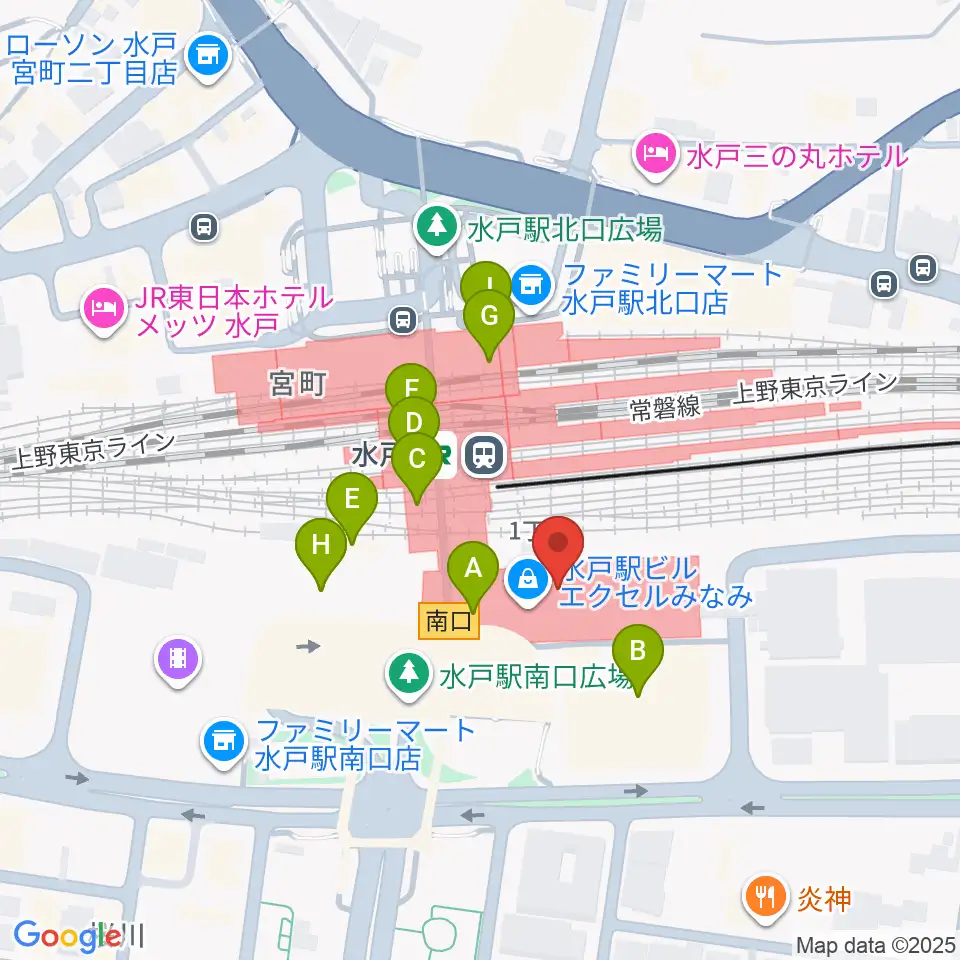 エクセルカルチャーセンター周辺のカフェ一覧地図