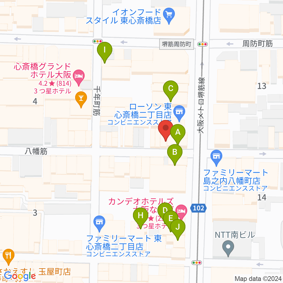 DOORS in HEAVEN周辺のカフェ一覧地図