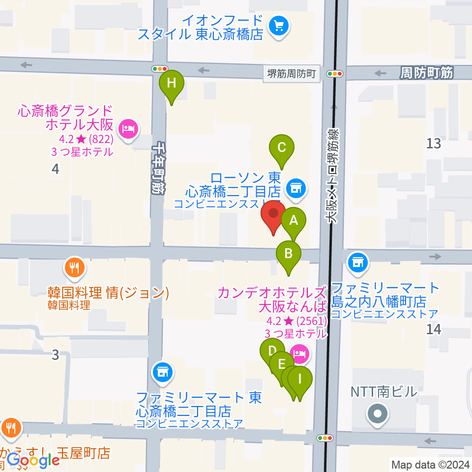 DOORS in HEAVEN周辺のカフェ一覧地図