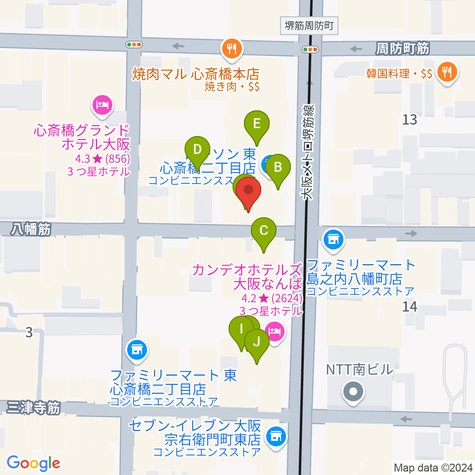 DOORS in HEAVEN周辺のカフェ一覧地図