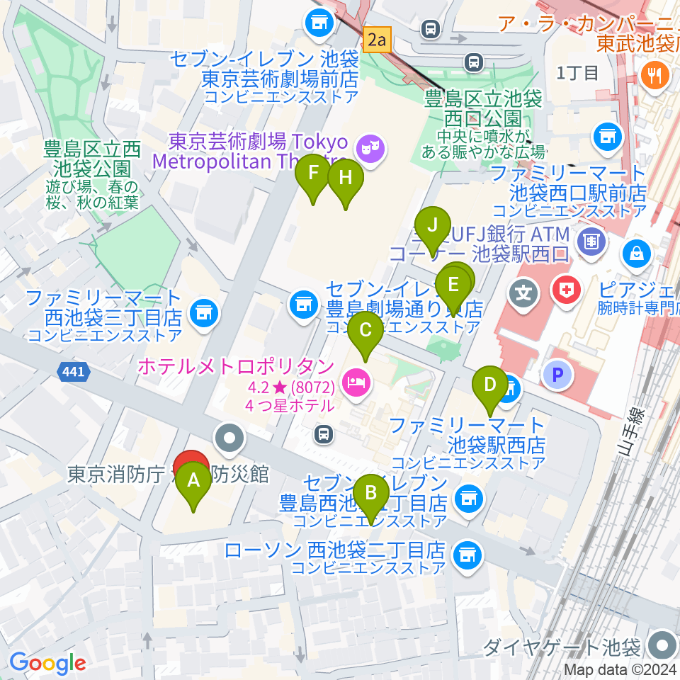 としま産業振興プラザ IKE・Biz周辺のカフェ一覧地図