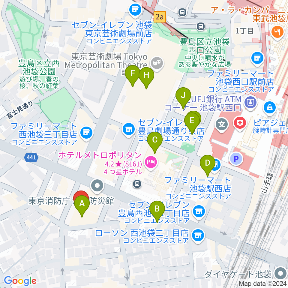 としま産業振興プラザ IKE・Biz周辺のカフェ一覧地図