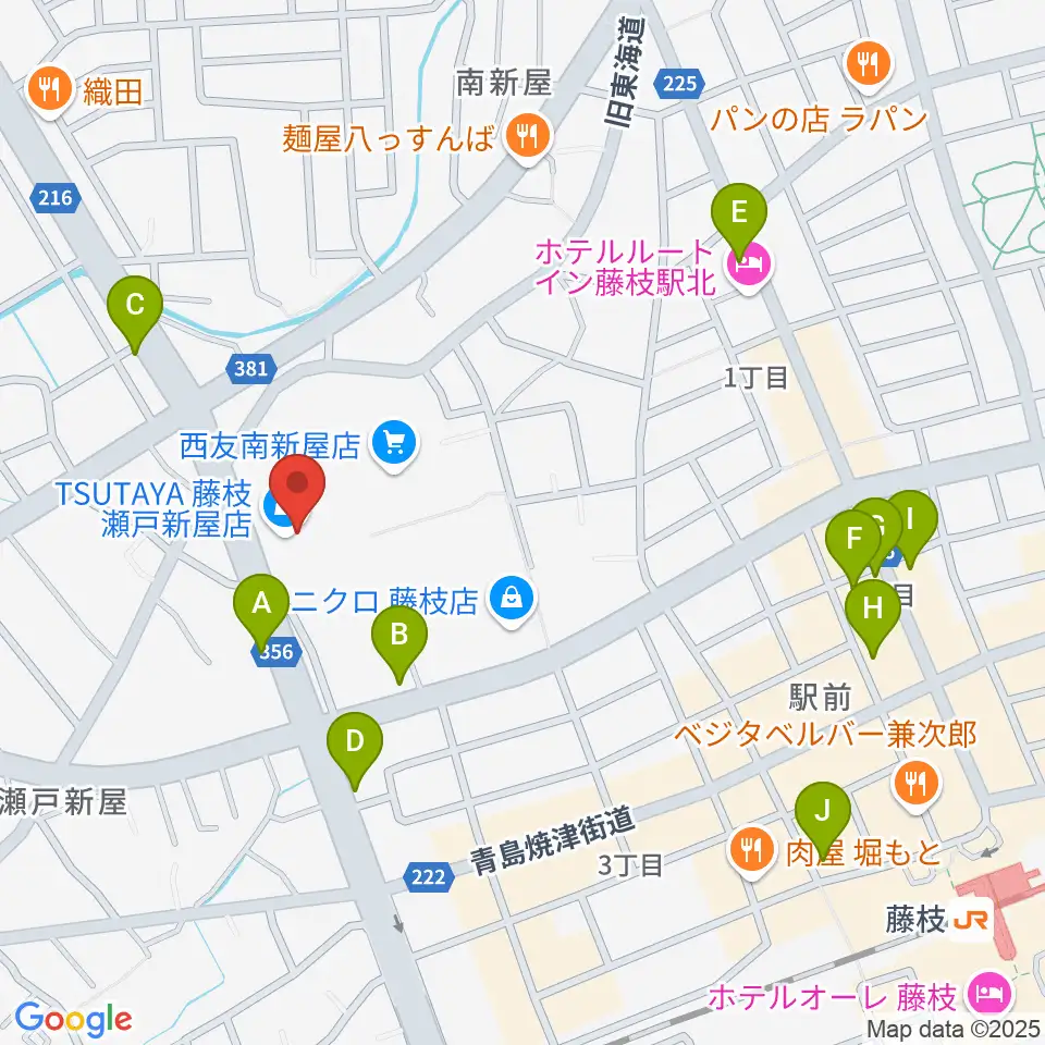 すみやグッディ藤枝店周辺のカフェ一覧地図