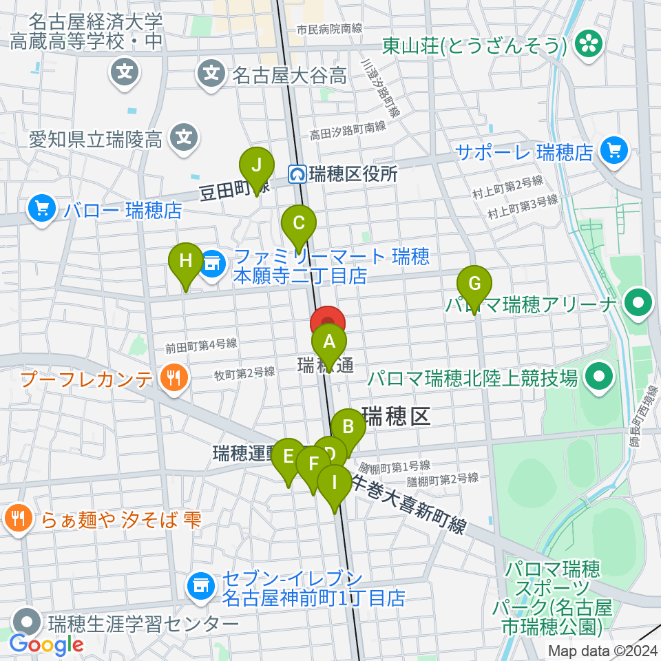 レコーディングスタジオ リカレンス周辺のカフェ一覧地図