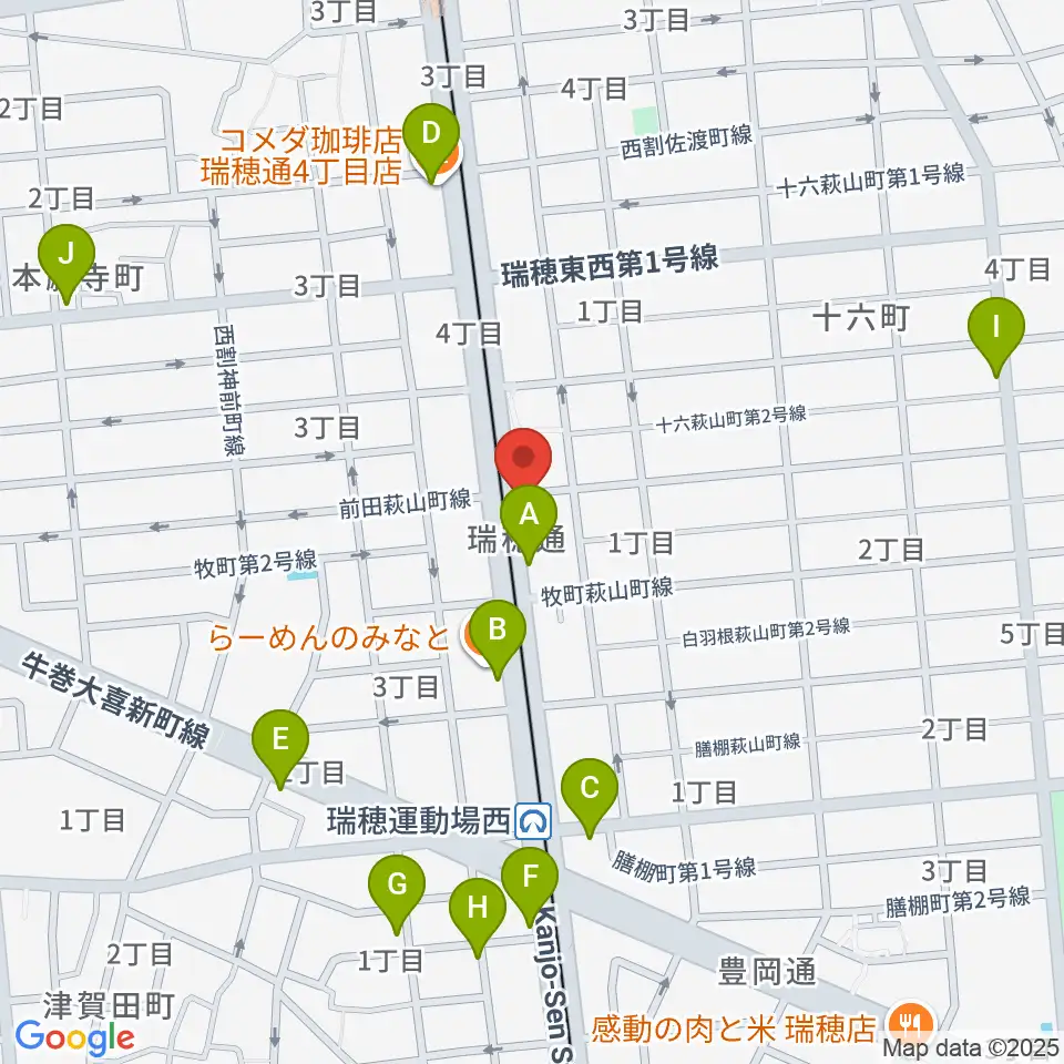 レコーディングスタジオ リカレンス周辺のカフェ一覧地図